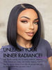 Picture of LUVME HAIR 10 Inch Light Yaki Straight Bob Wig Human Hair, Undetectable HD Lace Glueless Bob Wigs Human Hair Pre Plucked, Pre Cut Lace Wig Short Black Blunt Cut Bob Wigs