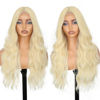 Picture of AISI HAIR 613 Blonde Wig for Women, Long Wavy Lace Hairline Middle Part Synthetic Wig for Daily Party-26 Inch