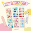 Picture of Modelones Press on Nails for Kids 144Pcs 6 Pack Children Acrylic Fake Nails Pre-glue Full Cover Glitter Gradient Color Heart Cat Short False Nail Art Kits Sets Christmas Day Gifts for Kids Girls