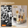Picture of Aveniee Rotating Makeup Organizer for Vanity, Spinning Skincare Cosmetic Storage Perfume Organizers for Bathroom Countertop, Clear Product Organizer for Dresser (1 Tier, Grey)