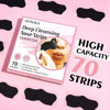 Picture of AUSLKA Blackhead Pore Strips,(70 Counts) Blackhead Remover-Deep Cleansing Charcoal Strips - Black Head Nose Strips -Black Head Remover