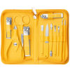 Picture of Tumkun Nail Kit, Manicure Kit, Nail Care Kit For Women, Manicure Pedicure Set, Nail Clippers Toenail Clippers Kit, Professional Manicure Kit Pedicure Kit, yellow Travel Case, Set of 12.