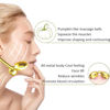 Picture of Yeamon Face Massager, Metal Face Roller Gua Sha Massage Tool for Face Neck Eye Body Skin Care, Facial Roller for Women(Gold)