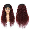 Picture of Aiterina Headband Wig deep wave human hair wigs for Black Women Brazilian Remy Hair Glueless Non Lace Front Wig 150% Density (20 inch, 1B/99J)