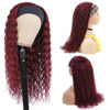 Picture of Aiterina Headband Wig deep wave human hair wigs for Black Women Brazilian Remy Hair Glueless Non Lace Front Wig 150% Density (10 inch, 99J)