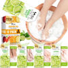 Picture of nbc BeautiLab Pedicure Kit Foot Soak Set: Bubble Salt, Sugar Scrub, Massage Mask, Massage Lotion in a Box, 4 Step Foot Spa Kit for Dry Feet, Calluses and Tired Feet(3 Set Lemon)