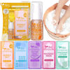 Picture of nbc BeautiLab Pedicure Kit Foot Soak Set: Bubble Salt, Sugar Scrub, Massage Mask, Massage Lotion in a Box, 4 Step Foot Spa Kit for Dry Feet, Softens Calluses, Soothes Sore and Tired Feet (Mango)