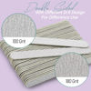 Picture of Professional Disposable Zebra Nail Files 100/180 Grit 5" Double Sided Emery Board Manicure Pedicure Tools 50Pcs