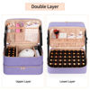 Picture of Ethereal Nail Polish Organizer Case Holds 40-50 Bottles(15ml/0.5fl.oz) and Nail Lamp, Double Layer Nail Polish Storage Bag for Nail Kit, Manicure Tools, Oxford Purple