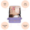 Picture of Ethereal Nail Polish Organizer Case Holds 40-50 Bottles(15ml/0.5fl.oz) and Nail Lamp, Double Layer Nail Polish Storage Bag for Nail Kit, Manicure Tools, Oxford Purple