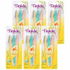 Picture of Dorco Tinkle Eyebrow Razors | 18 Razors. (6 Packs of 3) | Eyebrow Trimmer & Dermaplaning Tool | Safe & Easy Facial Hair Removal | Stainless Steel Safety Cover | Ideal for Korean Skincare