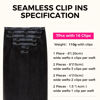 Picture of Lashey Seamless Clip in Hair Extensions Human Hair #1 Jet Black Yaki Straight Clip in Hair Extensions Real Human Hair 7pcs 110g 16 Inch PU Weft Natural Hair Extensions for Women