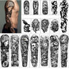 Picture of Full Arm Temporary Tattoos 8 Sheets and Half Arm Shoulder Waterproof Tattoos 8 Sheets, Extra Large Tattoo Stickers for Men and Women (22.83"X7.1")
