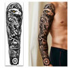 Picture of Full Arm Temporary Tattoos 8 Sheets and Half Arm Shoulder Waterproof Tattoos 8 Sheets, Extra Large Tattoo Stickers for Men and Women (22.83"X7.1")