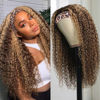 Picture of XSY Headband Wig Human Hair Highlight Ombre Deep Wave Human Hair Wigs for Black Women #4/27 Glueless None Lace Front Brazilian Deep Wave Headband Wig Human Hair 28 Inch