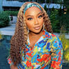 Picture of XSY Headband Wig Human Hair Highlight Ombre Headband Wigs for Black Women Deep Wave Wigs Human Hair 150% Density 24 Inch