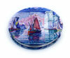 Picture of Mirror Small Fold Pocket Makeup Mirror Purple Cosmetic Mirror Handheld Variety Paul Signac Print Great Wedding Gift
