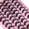 Picture of Mink Lashes Fluffy Faux Mink Eyelashes Wispy 20mm Long D Curl Lashes Russian Cat Eye Strip Lashes Extensions Fluffy Eyelashes Pack 20 Pairs