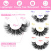 Picture of Mink Lashes Fluffy Faux Mink Eyelashes Wispy 20mm Long D Curl Lashes Russian Cat Eye Strip Lashes Extensions Fluffy Eyelashes Pack 20 Pairs
