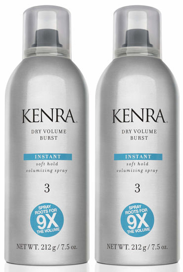 Picture of Kenra Dry Volume Burst 3 | Instant Volume Hairspray | Soft Hold Volumizing Spray | Dry Application | All Hair Types | 7.5 oz (2-Pack)
