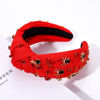 Picture of YAHPERN Halloween Headband for Women Spooky Pumpkin Spider Ghost Headband Jeweled Rhinestone Crystal Knotted Headband Embellished Wide Top Knot Headband Halloween Hair Accessories Outfits Party Gifts