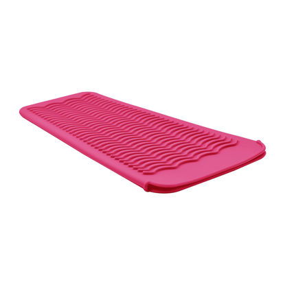 Picture of EIOKIT Silicone Heat Resistant Travel Mat Pouch for Hair Styling Tools (Hot Pink, 1 Pack)