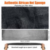 Picture of Unifab African Net Sponge Authentic Real African Exfoliating Net Bath Sponge Wash Cloth Exfoliating Washcloth African Net Cloth Body Scrubber for Shower Black