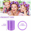 Picture of Acejoz Hair Rollers, 12Pcs Large Self-Grip Hair Curlers with 12Pcs Stainless Steel Duckbill Clips, for Long Medium Thick Hair Volume (Purple)