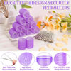 Picture of Acejoz Hair Rollers, 12Pcs Large Self-Grip Hair Curlers with 12Pcs Stainless Steel Duckbill Clips, for Long Medium Thick Hair Volume (Purple)