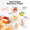 Picture of Modelones Nail Polish Remover Pads, Acetone Nail Polish Remover Wipes 50 PCS Professional PleaSCENT Individually Wrapped Wet Wipes Easily & Quickly Lemon Smell Glycerin Moisturizing Big Size Portable
