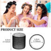 Picture of Big Self-Grip Hair Curlers Rollers with Stainless Steel Duckbill Clips for Long, Medium, Thick Hair and Bangs Volume (Black)