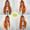 Picture of Ginger Orange Lace Front Wigs Human Hair Colored Straight Lace Front Wig 13x4 Hd Frontal Wigs Human Hair Pre Plucked With Baby Hair Ginger Wig Human Hair Lace Front Wigs for Women 150% Density 26Inch