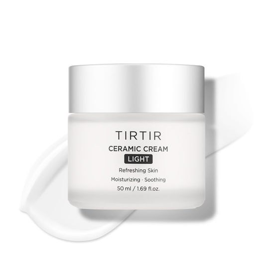 Picture of TIRTIR Ceramic Cream Light | Deep moisturizer for Glass Skin, Polyglutamic acid, Centella Asiatica Extract, Skin barrier, Lightweight, Mild, Nature derived ingredients, Dry skin, Korean skincare