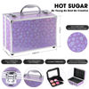 Picture of Hot Sugar Makeup Kit for Teenager Girls - Full Starter Cosmetics Set with Eye Shadow Lip Balm Blush Lip Gloss Brush Lip Pencil Eye Pencil and Mirror (Purple Love)