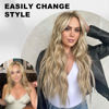 Picture of ALXNAN Clip In Hair Extensions,Dirty Blonde Long Wavy Hair Extensions 20 Inch 4PCS Thick Hairpieces for Women