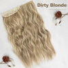 Picture of ALXNAN Clip In Hair Extensions,Dirty Blonde Long Wavy Hair Extensions 20 Inch 4PCS Thick Hairpieces for Women