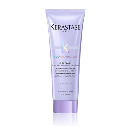Picture of KERASTASE Blond Absolu Cicaflash Conditioner | For Bleached, Highlighted, and Damaged Hair | Repairs and Nourishes | Protects Against Breakage | With Hyaluronic Acid | 2.5 Fl Oz