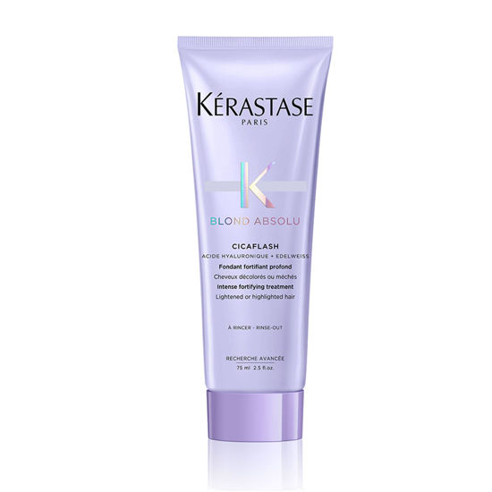 Picture of KERASTASE Blond Absolu Cicaflash Conditioner | For Bleached, Highlighted, and Damaged Hair | Repairs and Nourishes | Protects Against Breakage | With Hyaluronic Acid | 2.5 Fl Oz