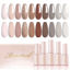 Picture of Larvall Beautpal Nude Grey Gel Nail Polish Set 10PCS All Seasons Skin Tones Gel Polish Set Neutral Gel Polish Colors Soak Off UV/LED Lamp Needed Salon DIY Manicure Gift Box for Women Girls 7ml