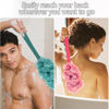 Picture of Evmliy 2Pack Back Scrubber for Shower, Loofah Sponge Brush Exfoliating Body, Long Handle Scrub Brush for Shower with Loofah on a Stick for Back Use, Bathing Accessories Body Brushes (2Pack)