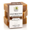 Picture of Southern Natural Goat Milk Soap Bar - Oatmeal Milk & Honey 3 Pack - For Dry Sensitive Skin. Natural, Handmade Soap For Men, Women, Kids, Face & Body