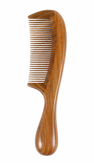 Picture of Louise Maelys Wood Hair Comb Fine Tooth Comb Anti-static Hair Comb for Thick Hair