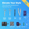 Picture of Equinox Professional Hair Scissors Set - Premium Barber Kit, Includes Hair Cutting Scissors, Thinning Shears, Straight Razor, Basic Comb, Cleaning Cloth, Oil & Sandpaper - Hair Salon & Barber Supplies