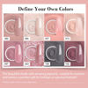 Picture of AZUREBEAUTY 30Pcs Dip Powder Nail Kit Starter with Nail Sticks, Translucent Jelly Nude Pink Gary 8 Colors Dipping Liquid Set Added Matte Top Coat Recycling Tray for Manicure Salon DIY Home