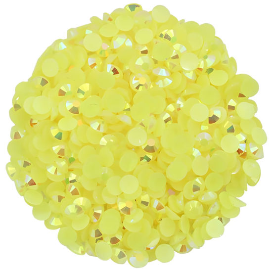Picture of 4500 Pcs SS12 3mm AB Flatback Rhinestones for Nails Art Crafts Glitter Round Shine Gems Crystals DIY Clothes Shoes （Citrine AB）