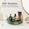 Picture of Rotating Makeup Organizer for Vanity, Large Skincare Make Up Organizers for Bathroom Counter, Clear Makeup Perfume Dresser Organizer, Cosmetic Storage Display Case Holder 360 Spinning(1 Tier, Green)