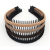 Picture of JOBAND 4pcs Hairbands for Women, Non-Slip Zig Zag Headbands, Adjustable Teeth Comb Hair Hoop, Daily Use, Yoga, Spa, Parties, Resin Cotton Blend