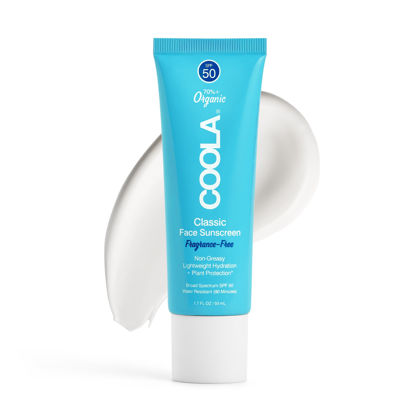 Picture of COOLA Organic Face Sunscreen SPF 50 Sunblock Lotion, Dermatologist Tested Skin Care for Daily Protection, Vegan and Gluten Free, Fragrance Free, 1.7 Fl Oz.
