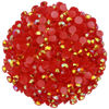 Picture of 2250 Pcs SS16 4mm AB Flatback Rhinestones for Nails Art Crafts Glitter Round Shine Gems Crystals DIY Clothes Shoes （Red AB）