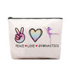 Picture of CEASQVAA Cosmetic Makeup Bag Gifts for Gymnastics Lover Women, Gymnastic Coach Gift, Gymnastics Athletics Birthday Gifts for Her Friend Sister Daughter